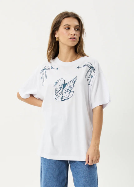 Cygnet Recycled Oversized Tee - White