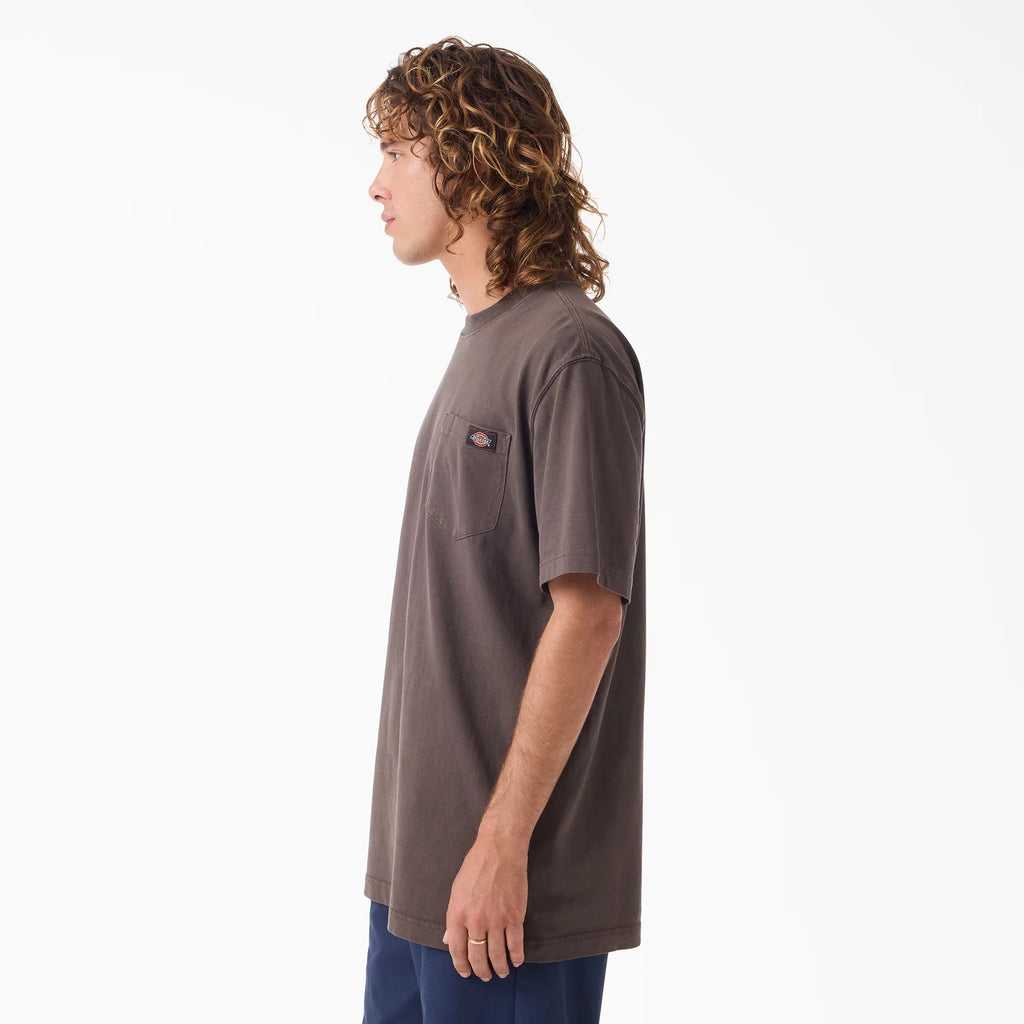 Worn In Heavyweight Pocket Tee - Dark Brown