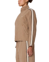 Astrid Stripe Jacket - Tan Faded Wash