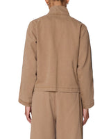 Astrid Stripe Jacket - Tan Faded Wash