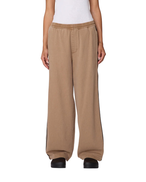 Astrid Side Stripe Pant - Tan Faded Wash