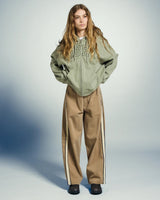 Astrid Side Stripe Pant - Tan Faded Wash