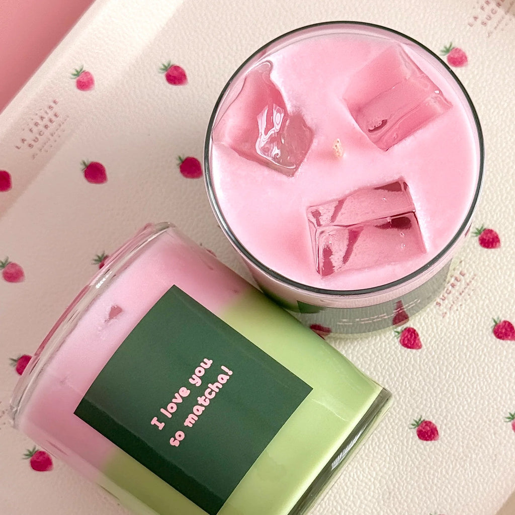 Strawberry Macha Latte Candle
