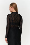 Black Textured Blouse