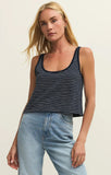 Yareli Striped Crop Tank - Eclipse