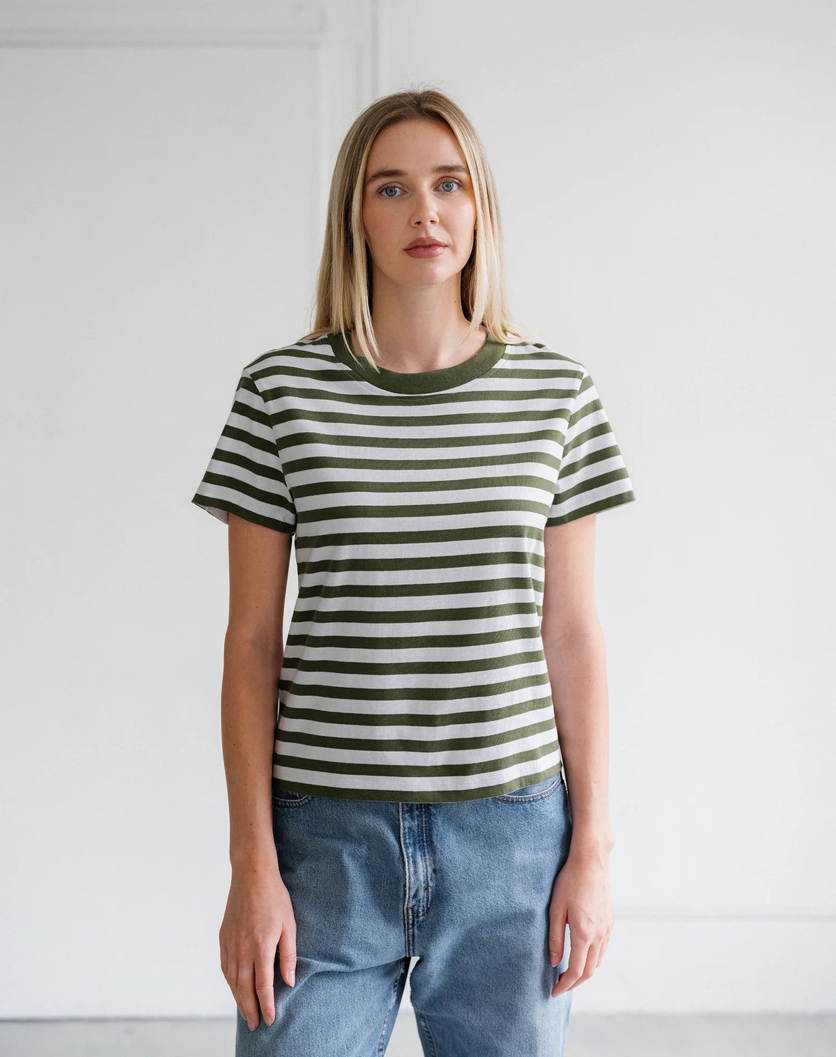 Paris Tee - Chive/Off White