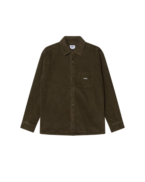 Buckley Cord Woven - Black Olive Faded Wash