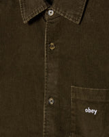 Buckley Cord Woven - Black Olive Faded Wash