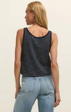 Yareli Striped Crop Tank - Eclipse
