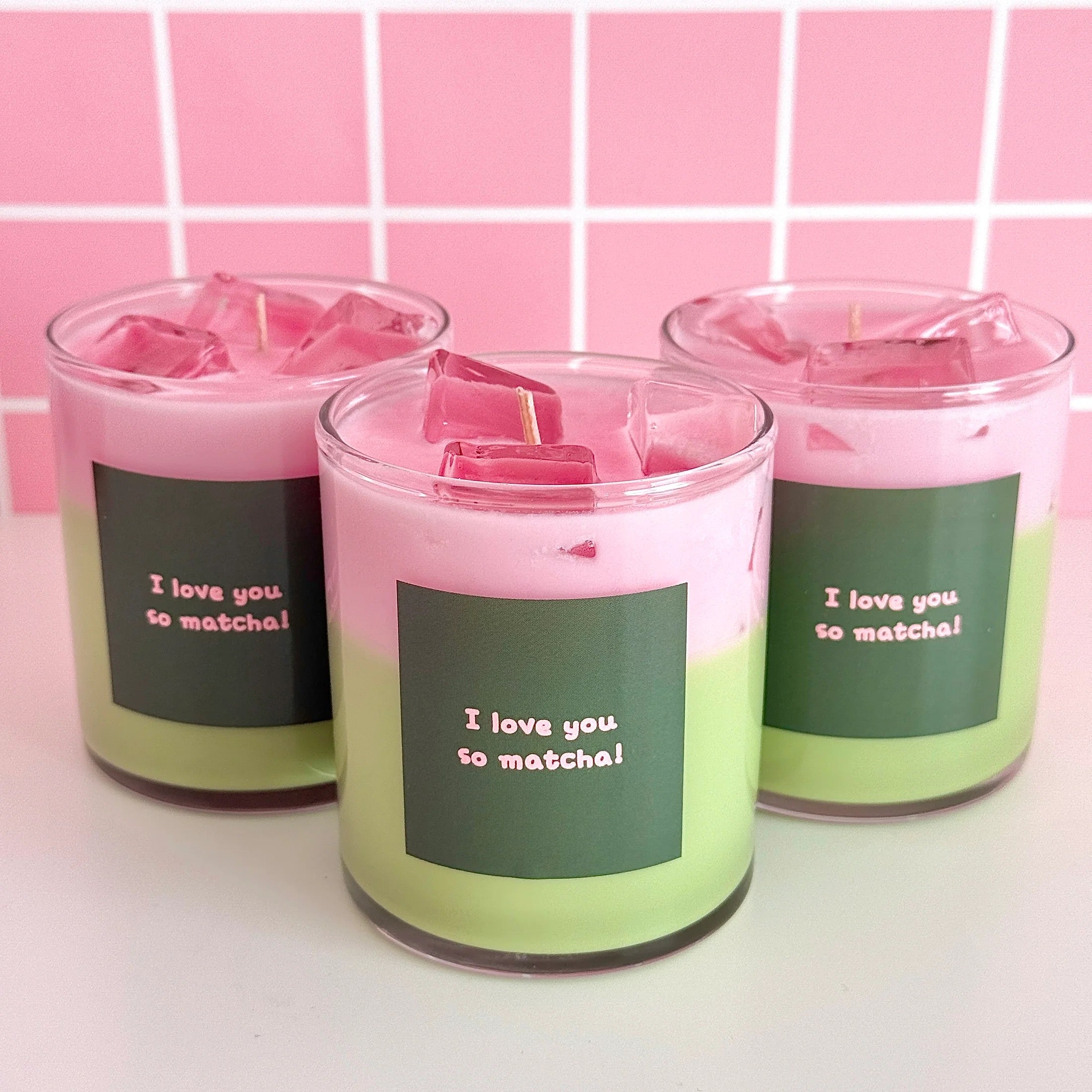 Strawberry Macha Latte Candle
