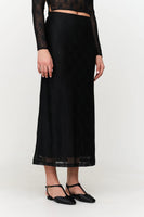 Black Textured Skirt