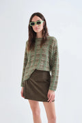 Green Sweater With Embroidered Details