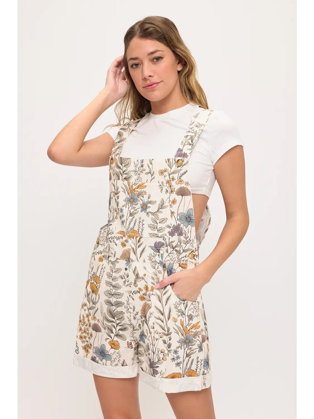Vintage Floral Shortalls