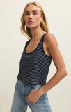 Yareli Striped Crop Tank - Eclipse