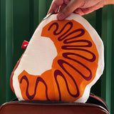 Croissant Canvas Zip Pouch