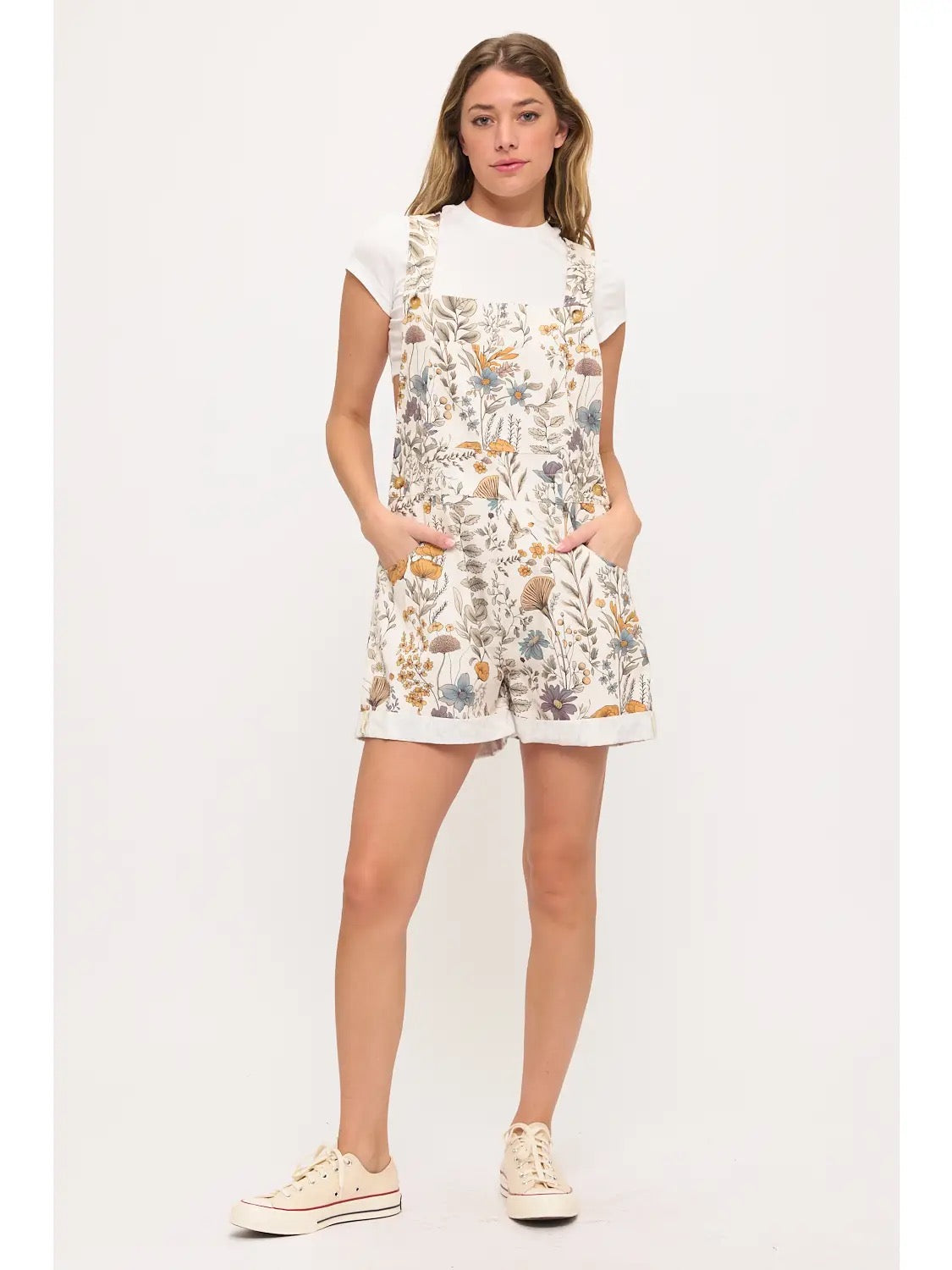 Vintage Floral Shortalls