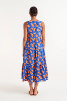 Grapefruit Midi Dress With Straps