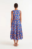 Grapefruit Midi Dress With Straps