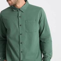 Made To Fade Long Sleeve Button Up - Slate Green