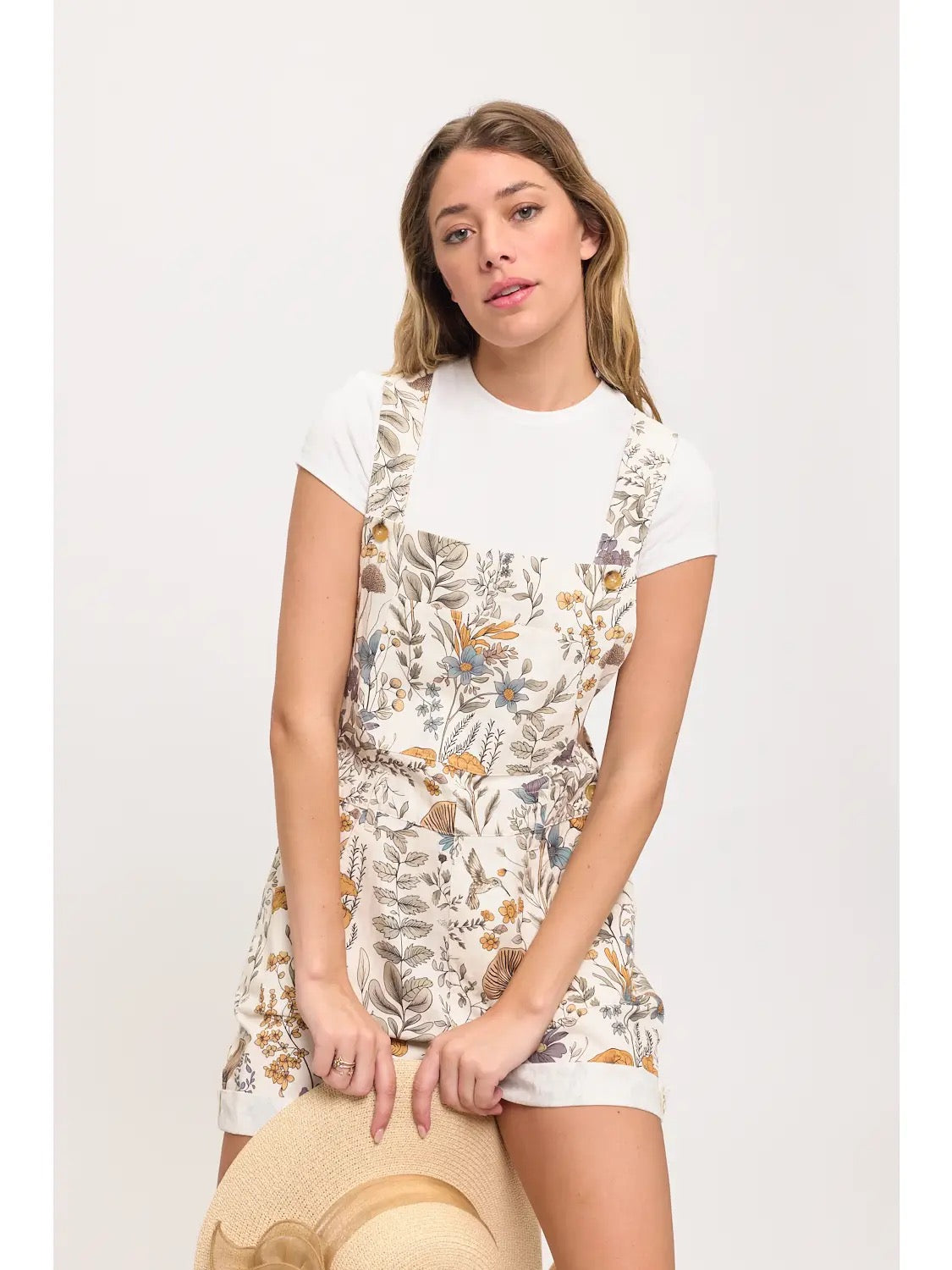 Vintage Floral Shortalls