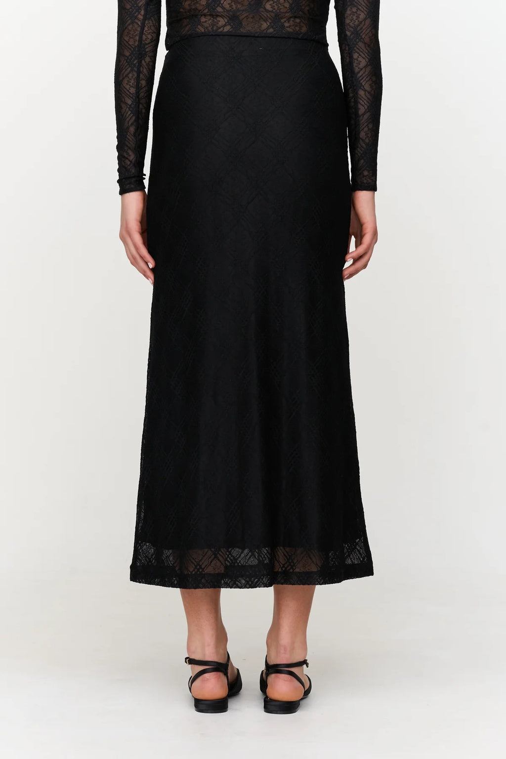 Black Textured Skirt