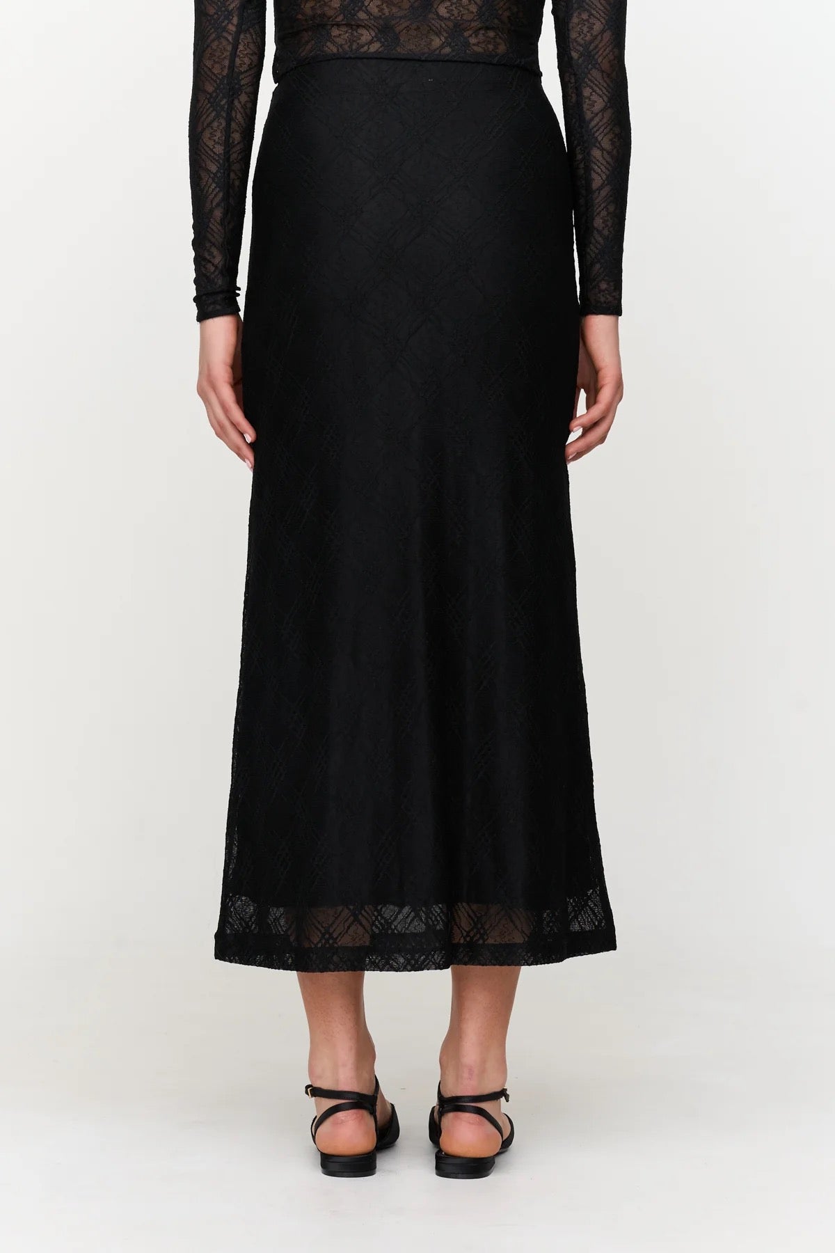 Black Textured Skirt