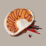 Croissant Canvas Zip Pouch