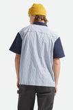 Builders Olson Short Sleeve Woven - Blue Aura Stripe