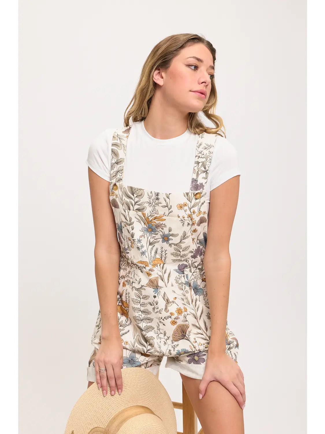 Vintage Floral Shortalls