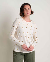 Primo  Long Sleeve Embroidered T Shirt -Salt Sunflower