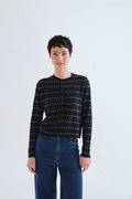 Navy Cardigan With Embroidered Flowers