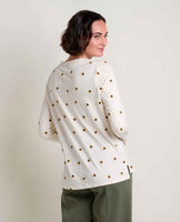 Primo  Long Sleeve Embroidered T Shirt -Salt Sunflower
