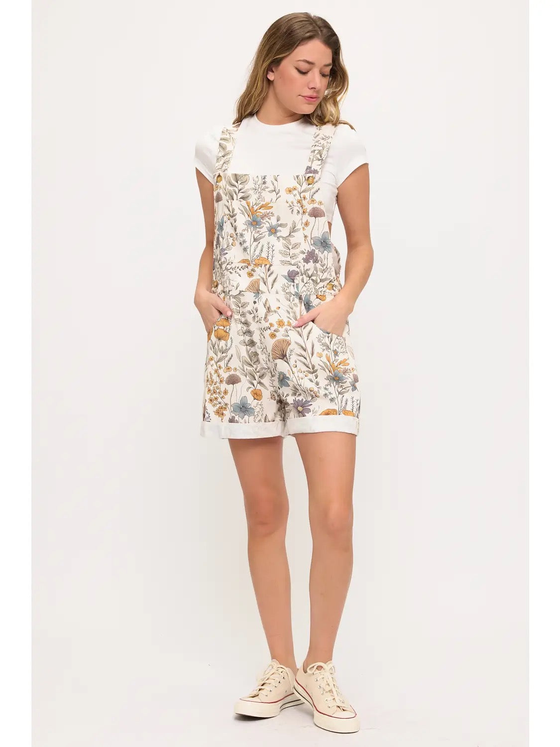 Vintage Floral Shortalls