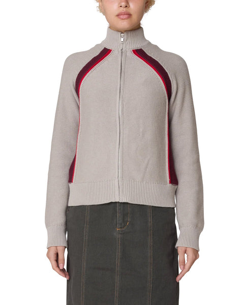Lizzie Zip Mock Sweater - Oatmeal