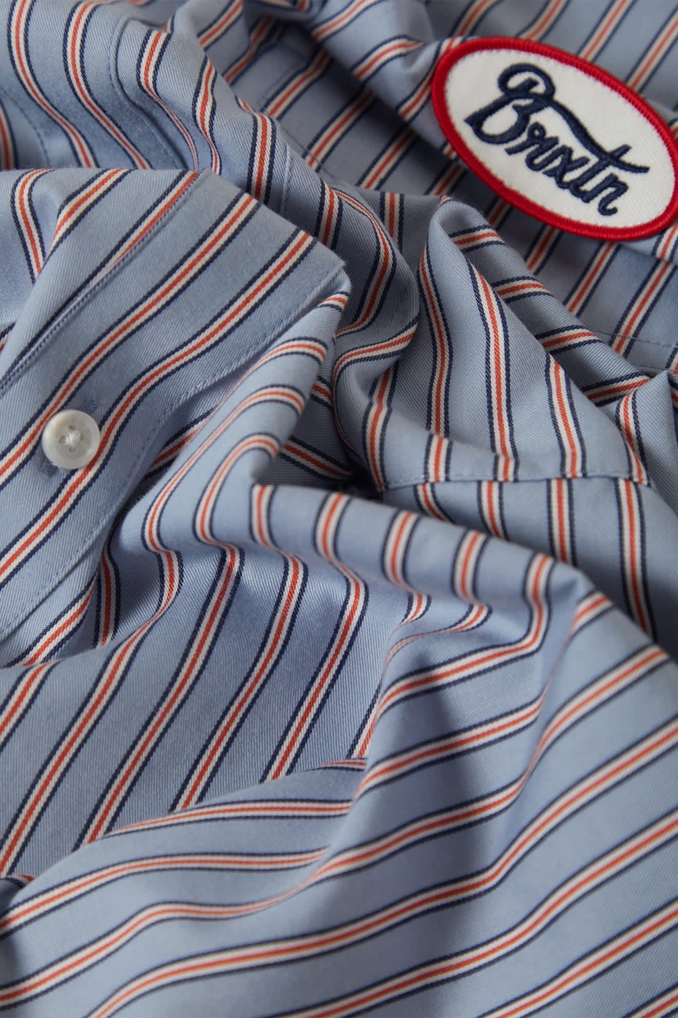 Builders Olson Short Sleeve Woven - Blue Aura Stripe