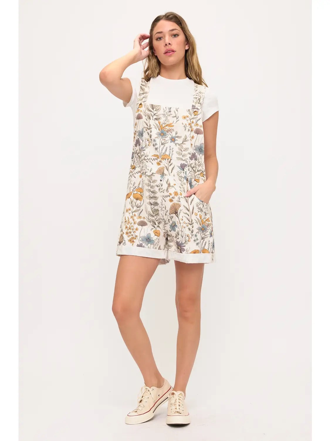 Vintage Floral Shortalls