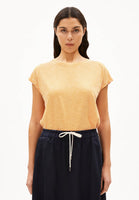 Oneliaa Lovely Stripes Organic Cotton T Shirt - Oatmilk/Light Tangerine