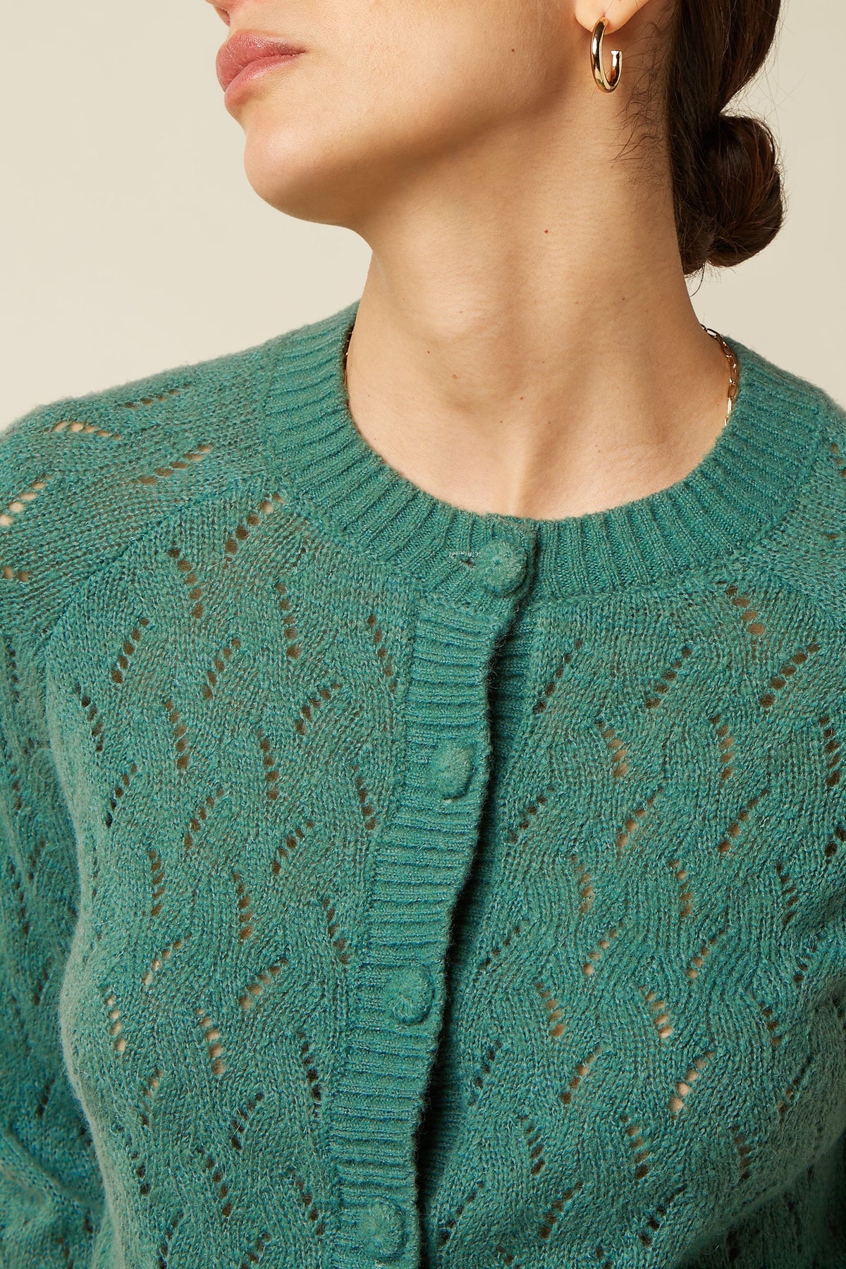 Cardi Raglan Farfalle - Fir Green