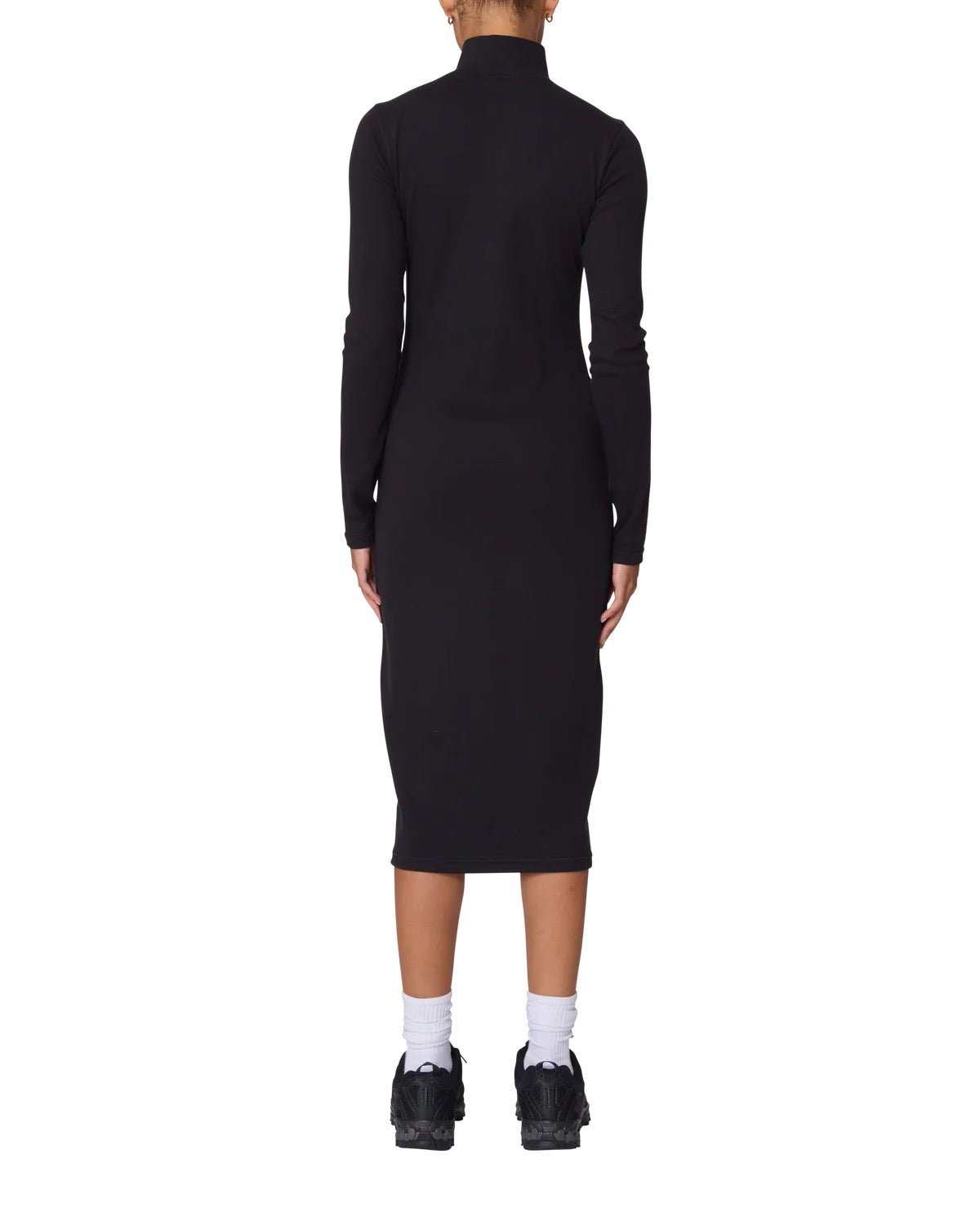 Malina Mock Neck Dress - Digital Black