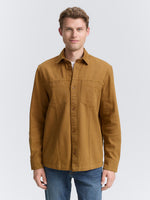 Twill Overshirt - Deep Cognac