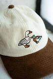Fowl Two Tone Corduroy Dad Hat - Vanilla/Chocolate