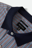 Builders Olson Short Sleeve Woven - Blue Aura Stripe