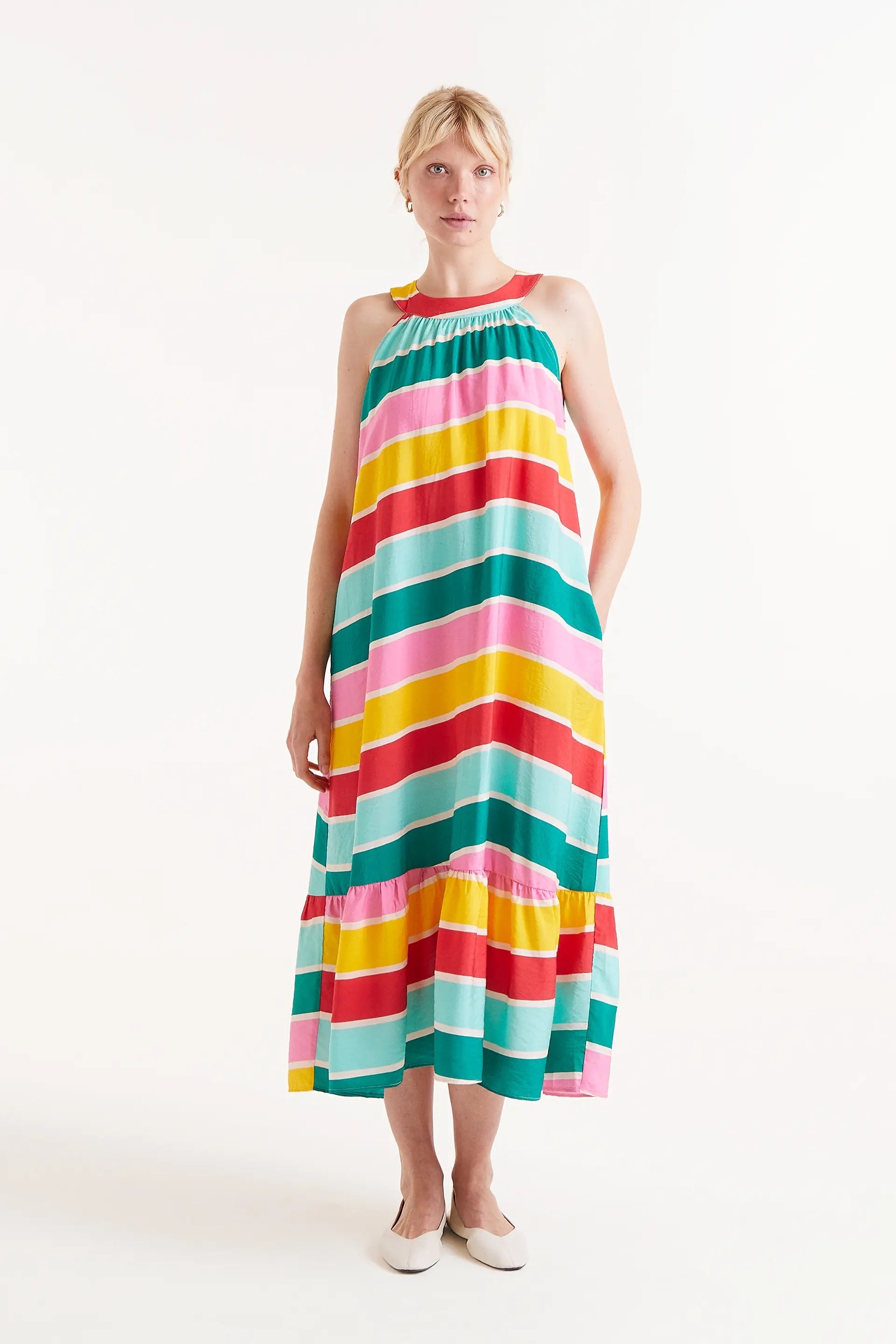 Colourwave Striped Long Dress