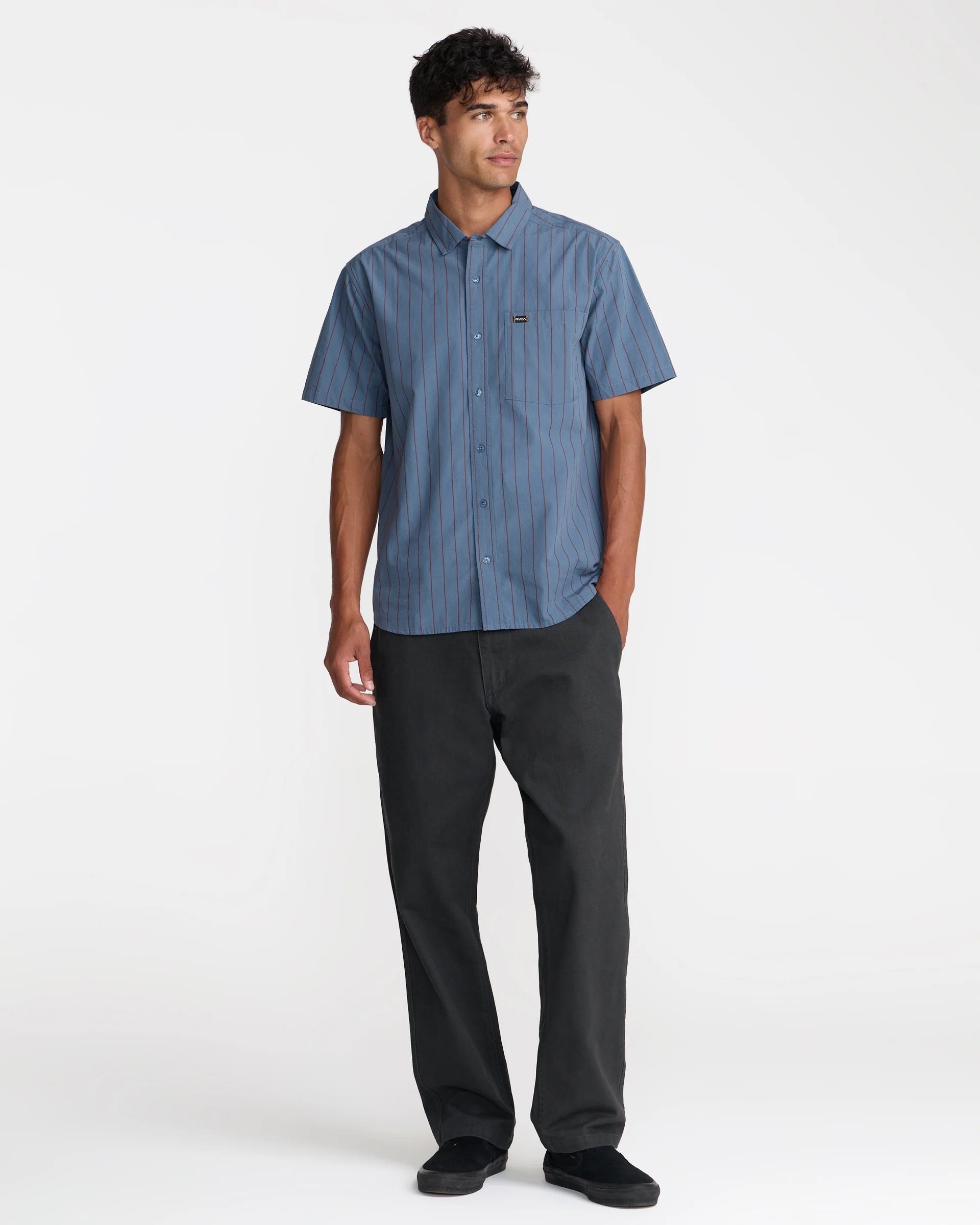 Dayshift Workwear Stripe Short Sleeve - Vintage Navy