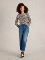 City Leo Heart Jumper - Natural Multi