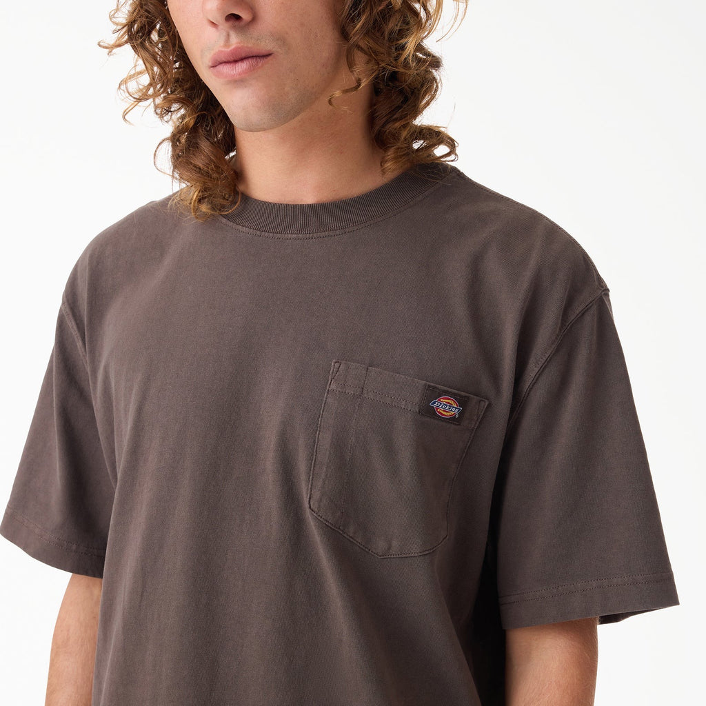 Worn In Heavyweight Pocket Tee - Dark Brown