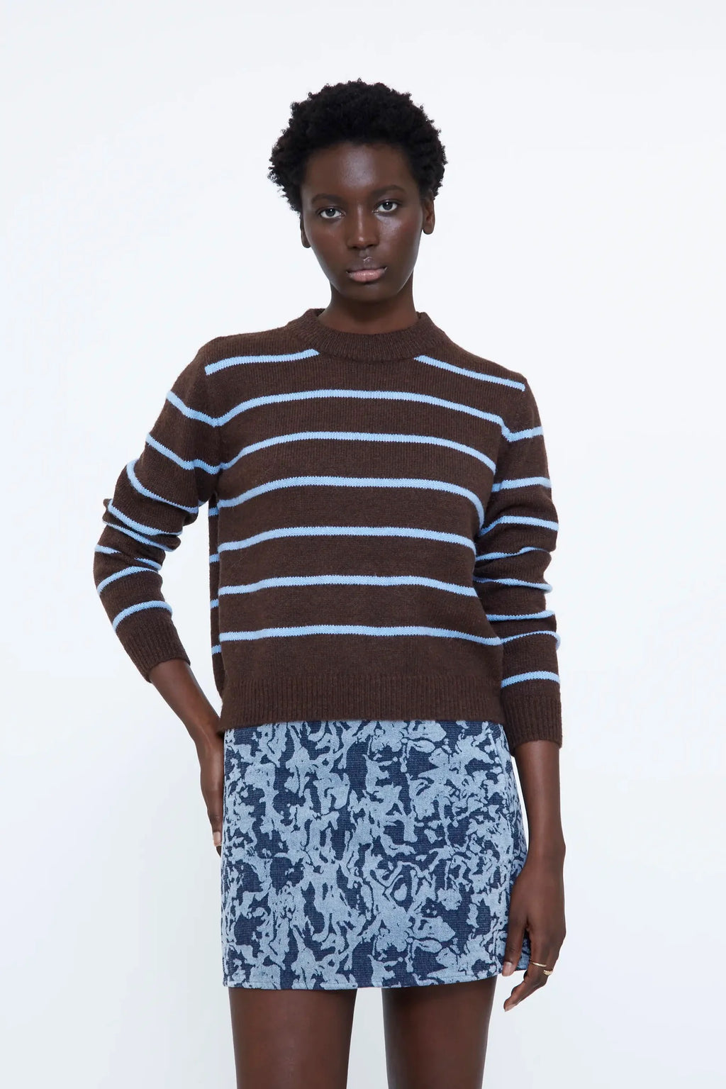 Striped Jumper - Brown/Blue