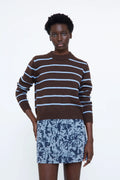 Striped Jumper - Brown/Blue