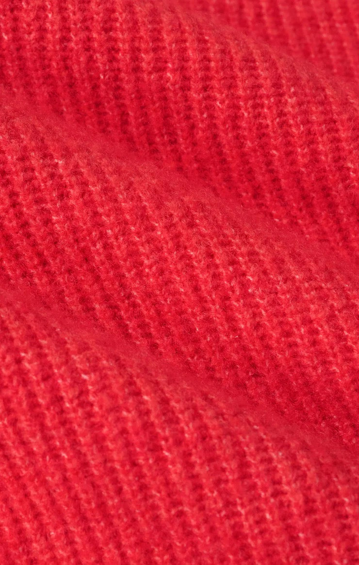 Medina Rib Cardigan - Red Lotus