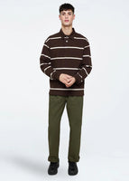 Tate Rugby Polo - Seal Brown